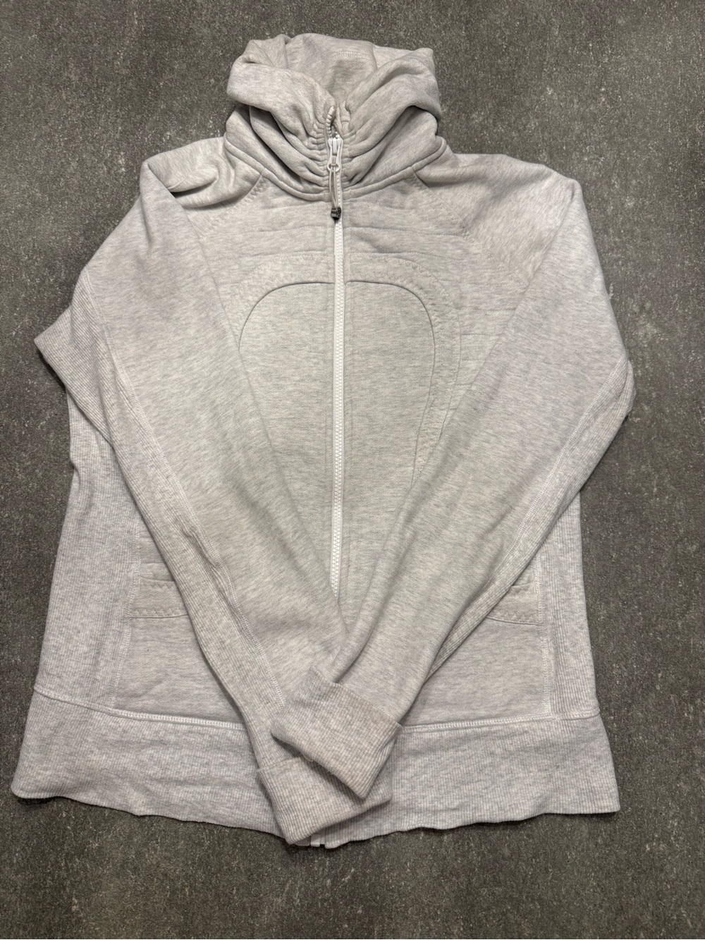 Lululemon Women’s Scuba Full-zip Mockneck - Light Heather Grey Size 10
